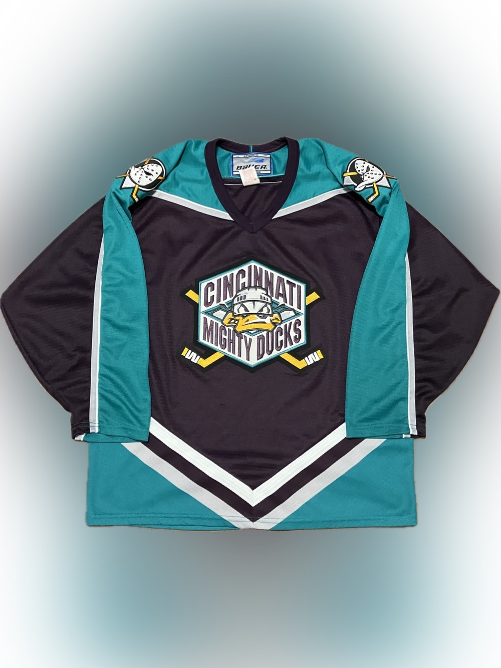 Cincinnati Mighty Ducks Blank Bauer AHL Hockey Jersey Size M